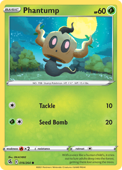 Phantump, Fusion Strike #16, Pokémon TCG card