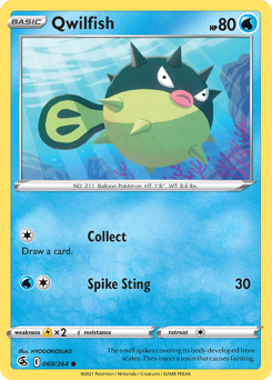 Qwilfish, Fusion Strike #60, Pokémon TCG card