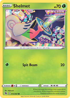Shelmet, Fusion Strike #13, Pokémon TCG card