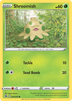 Shroomish, Fusion Strike #4, Pokémon TCG card