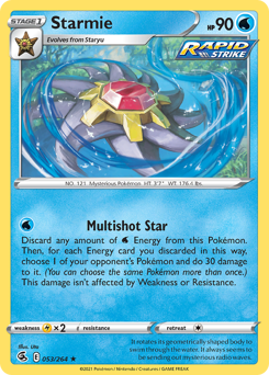 Starmie, Fusion Strike #53, Pokémon TCG card