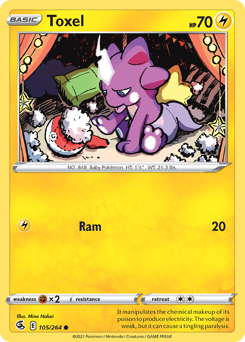 Toxel, Fusion Strike #105, Pokémon TCG card