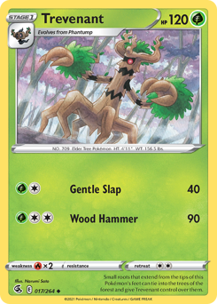 Trevenant, Fusion Strike #17, Pokémon TCG card