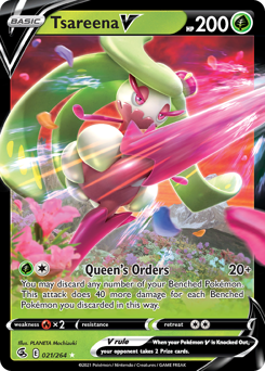 Tsareena V, Fusion Strike #21, Pokémon TCG card