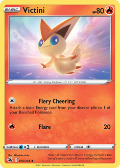 Victini, Fusion Strike #36, Pokémon TCG card