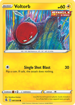 Voltorb, Fusion Strike #87, Pokémon TCG card