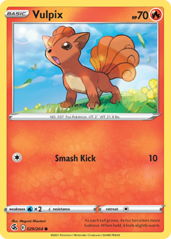 Vulpix, Fusion Strike #29, Pokémon TCG card