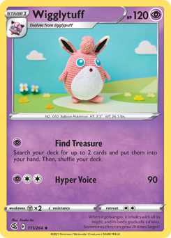 Wigglytuff, Fusion Strike #111, Pokémon TCG card