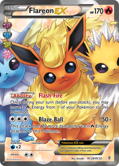 Flareon-EX, Generations #RC28, Pokémon TCG card