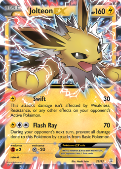 Jolteon-EX, Generations #28, Pokémon TCG card