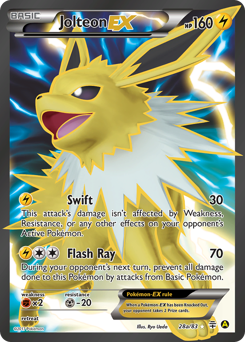 Jolteon-EX, Generations #28a, Pokémon TCG card