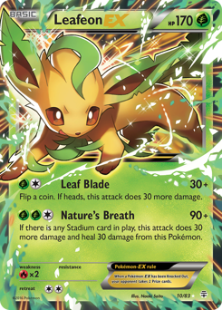 Leafeon-EX, Generations #10, Pokémon TCG card