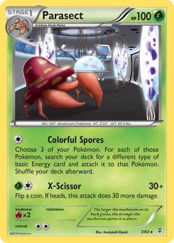 Parasect, Generations #7, Pokémon TCG card