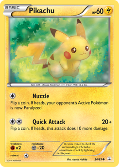Pikachu, Generations #26, Pokémon TCG card
