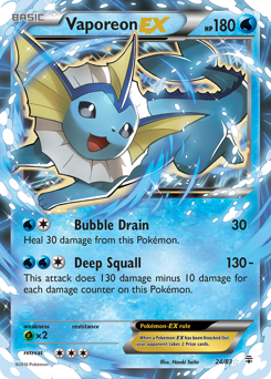 Vaporeon-EX, Generations #24, Pokémon TCG card