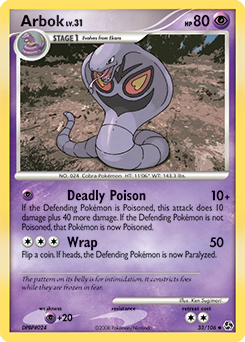 Arbok, Great Encounters #33, Pokémon TCG card