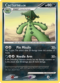Cacturne, Great Encounters #34, Pokémon TCG card