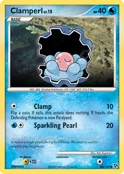 Clamperl, Great Encounters #64, Pokémon TCG card