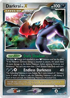 Darkrai LV.X, Great Encounters #104, Pokémon TCG card