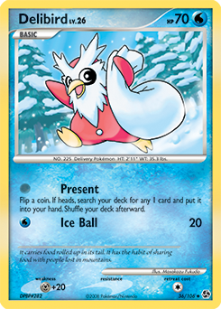 Delibird, Great Encounters #36, Pokémon TCG card