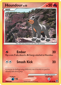 Houndour, Great Encounters #69, Pokémon TCG card