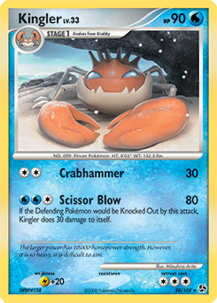 Kingler, Great Encounters #20, Pokémon TCG card