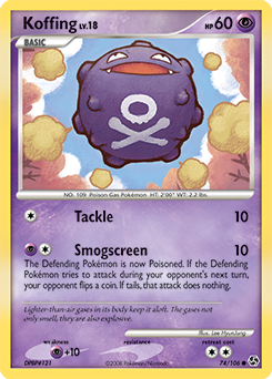 Koffing, Great Encounters #74, Pokémon TCG card