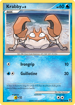 Krabby, Great Encounters #75, Pokémon TCG card
