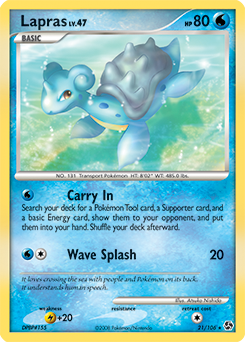 Lapras, Great Encounters #21, Pokémon TCG card