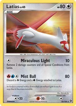 Latias, Great Encounters #22, Pokémon TCG card