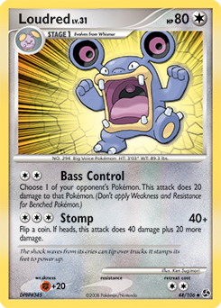 Loudred, Great Encounters #44, Pokémon TCG card