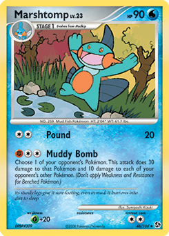 Marshtomp, Great Encounters #46, Pokémon TCG card