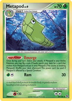 Metapod, Great Encounters #47, Pokémon TCG card