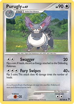 Purugly, Great Encounters #50, Pokémon TCG card