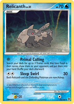 Relicanth, Great Encounters #51, Pokémon TCG card