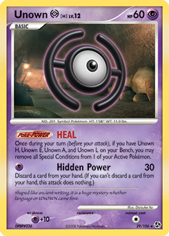 Unown H, Great Encounters #29, Pokémon TCG card