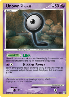 Unown L, Great Encounters #91, Pokémon TCG card