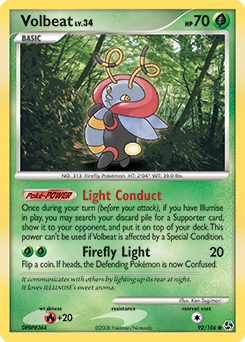 Volbeat, Great Encounters #92, Pokémon TCG card