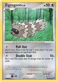 Zigzagoon, Great Encounters #96, Pokémon TCG card