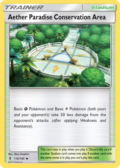 Aether Paradise Conservation Area, Guardians Rising #116, Pokémon TCG card