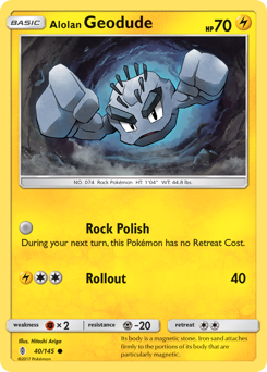 Alolan Geodude, Guardians Rising #40, Pokémon TCG card