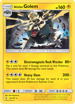Alolan Golem, Guardians Rising #42, Pokémon TCG card