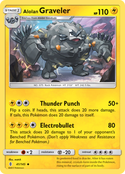 Alolan Graveler, Guardians Rising #41, Pokémon TCG card