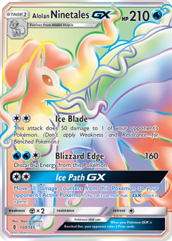 Alolan Ninetales-GX, Guardians Rising #150, Pokémon TCG card