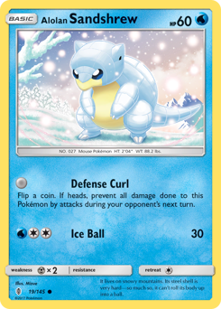 Alolan Sandshrew, Guardians Rising #19, Pokémon TCG card
