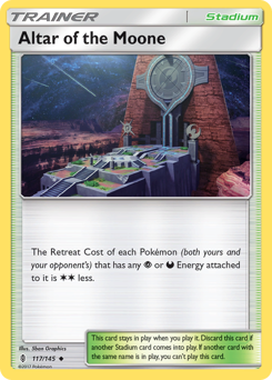 Altar of the Moone, Guardians Rising #117, Pokémon TCG card