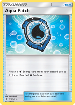 Aqua Patch, Guardians Rising #119, Pokémon TCG card