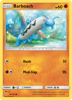 Barboach, Guardians Rising #70, Pokémon TCG card