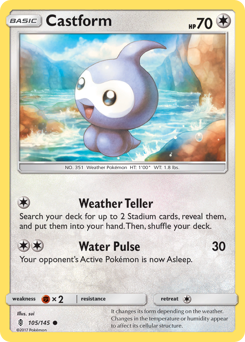 Castform, Guardians Rising #105, Pokémon TCG card