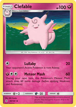 Clefable, Guardians Rising #89, Pokémon TCG card